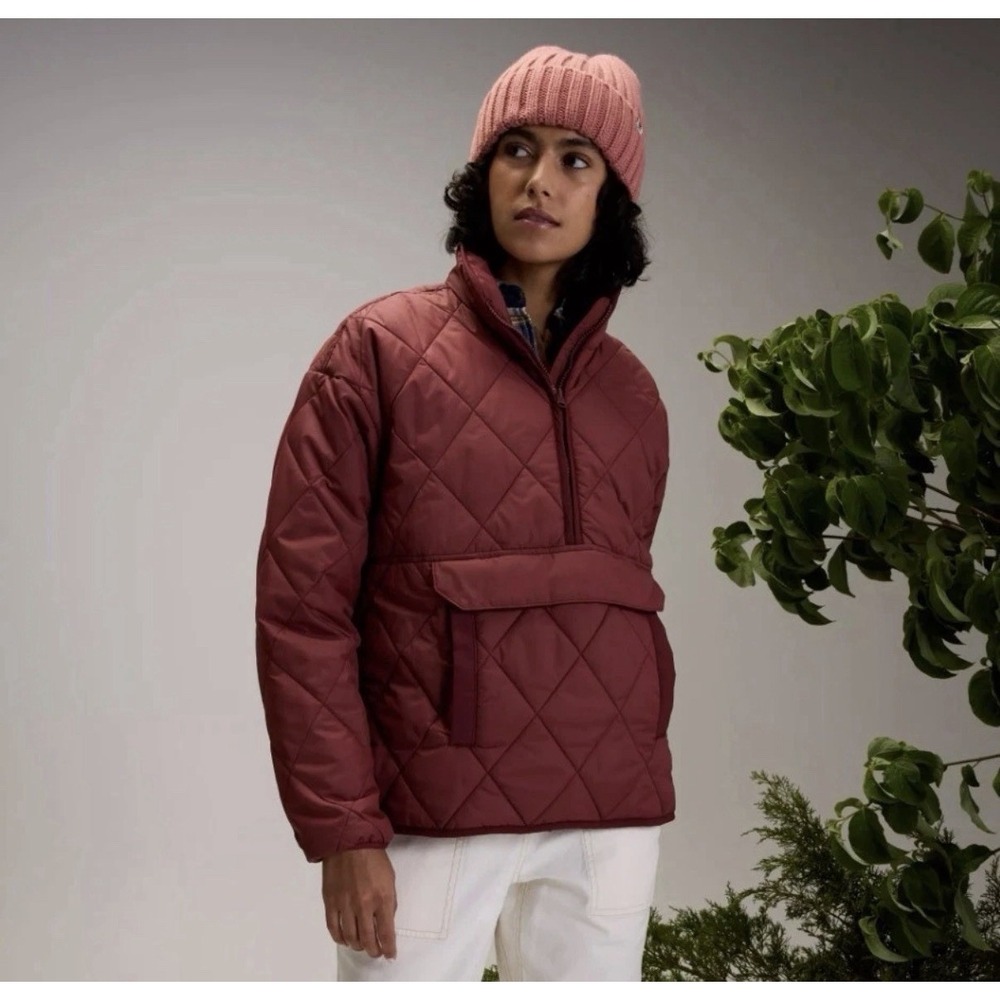 Alpine Design Women's Quilted Anorak Jacket - Dark Auburn Size Medium NWT